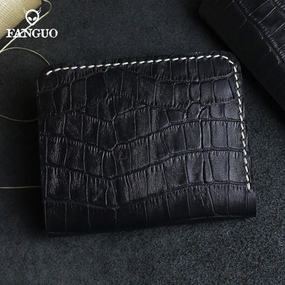 Crocodile Pattern Genuine Leather Wallet for Men