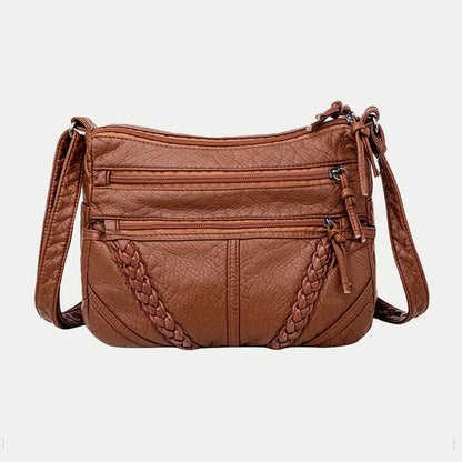 Soft PU Leather Crossbody Bag for Women – Lightweight Multi-Pocket Shoulder Purse