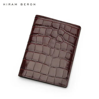Luxury RFID Leather Passport Cover – Crocodile Pattern