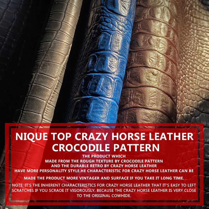 Crocodile Pattern Genuine Leather Wallet for Men