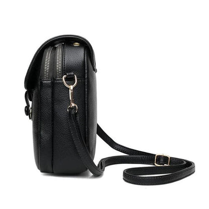 Crossbody Phone Purse for Women – Vintage Flap PU Leather Bag