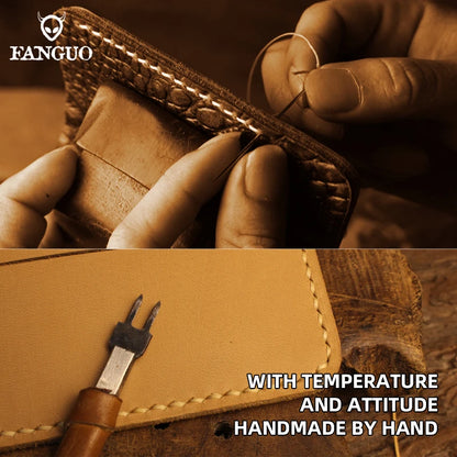 Crocodile Pattern Genuine Leather Wallet for Men
