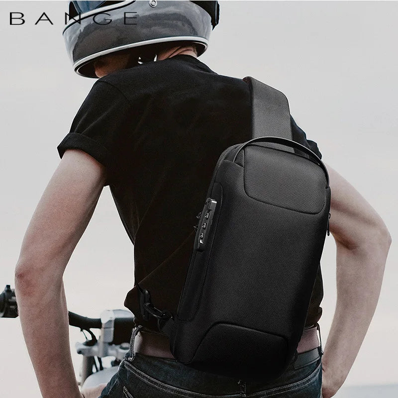 Bange Anti-Theft Chest Bag – Men's Waterproof Crossbody Sling with USB Charging
