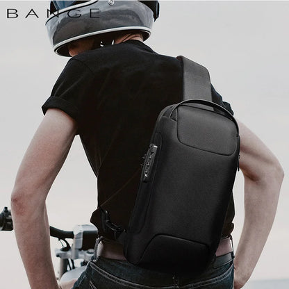 Bange Anti-Theft Chest Bag – Men's Waterproof Crossbody Sling with USB Charging