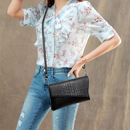 Crocodile Clutch Bag for Women – 3-in-1 Crossbody Purse