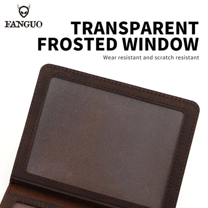 Genuine Leather Driver's License & Card Holder Case