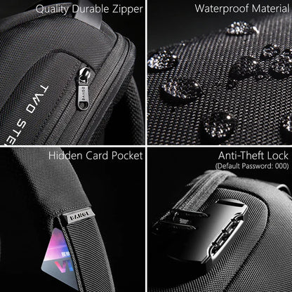 Bange Anti-Theft Chest Bag – Men's Waterproof Crossbody Sling with USB Charging