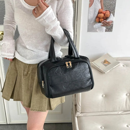 Large Travel Makeup Bag – PU Leather Cosmetic Organizer