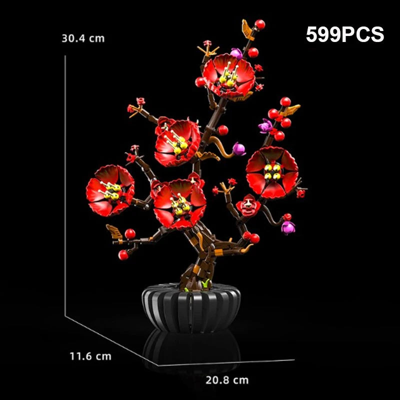 Botanical Flower Building Blocks Set – DIY Potted Plant Model