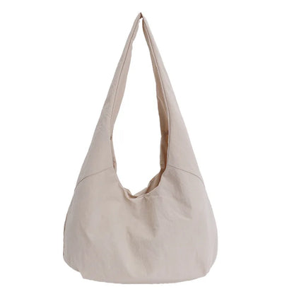Large Capacity Canvas Shoulder Bag – Casual Hobo Tote for Women