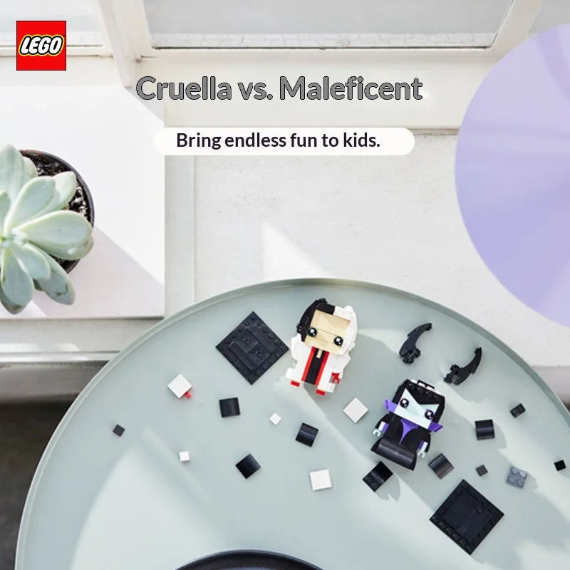 LEGO BrickHeadz 40620 Cruella & Maleficent – Disney Villains Building Set