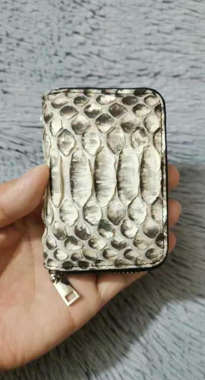 Snake Leather Card Holder Wallet – Multi-Slot, Unisex