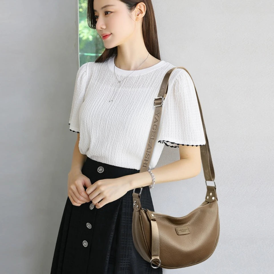 Dumpling Shoulder Bag for Women – Soft PU Leather Commuter Purse