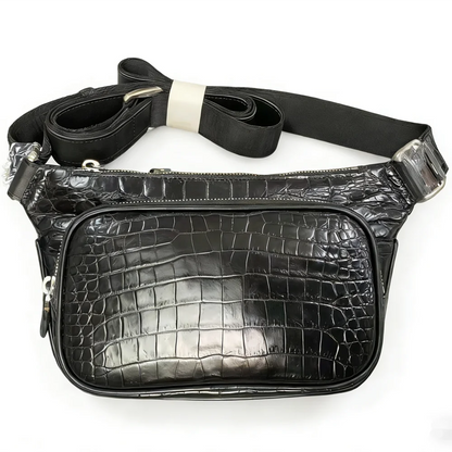 Crocodile Leather Belt Bag Men – Luxury Crossbody Waist Pack