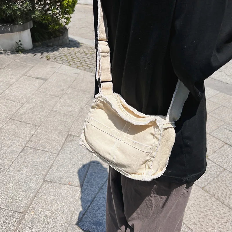 Canvas Crossbody Bag – Retro Vintage Messenger for Women & Men