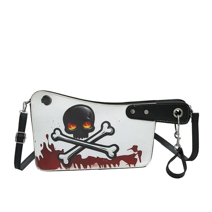 Halloween Knife Shape Shoulder Bag Women PU Leather Purse