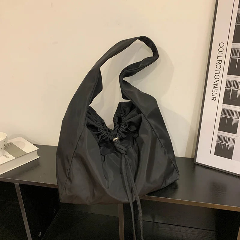 Large Capacity Nylon Shoulder Tote Bag for Women