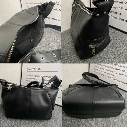 Gothic Star Crossbody Bag – Y2K Harajuku Shoulder Handbag