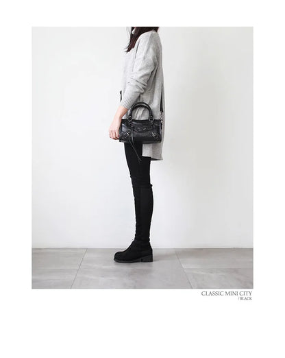 City Motorcycle Shoulder Bag Tote Women Luxury Designer Autumn Winter Handbag Crossbody Large