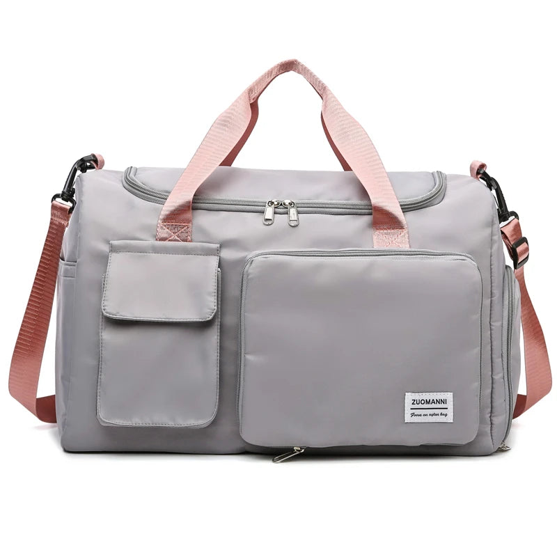 Large Capacity Weekender Duffle Bag with Shoe Compartment