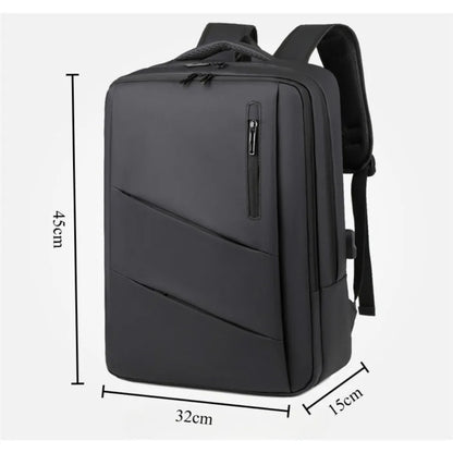 Large Capacity Travel Backpack with USB Charging Port – Water-Resistant Business Bag for Men
