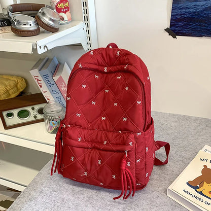 Kids School Backpack with Bow Print – Lightweight for Girls