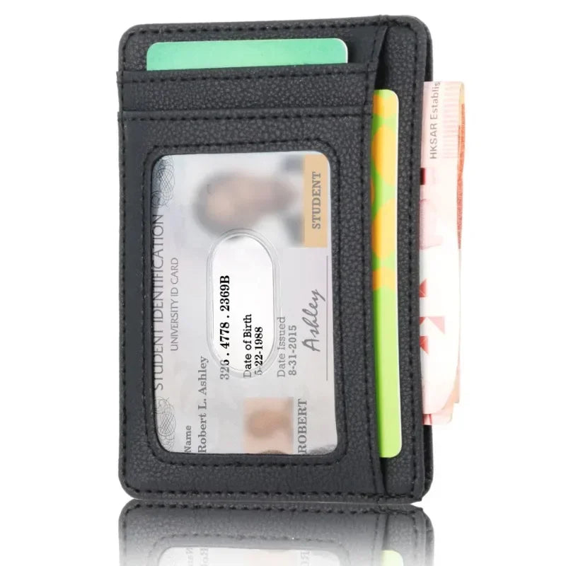 RFID Blocking Slim Wallet – Minimalist Leather Card Holder for Men