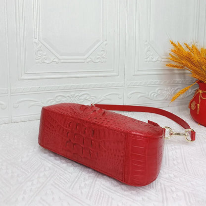 Genuine Crocodile Leather Shoulder Bag for Women