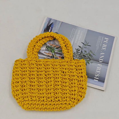Hand-Woven Cotton Rope Bag – Women's Crochet Handbag