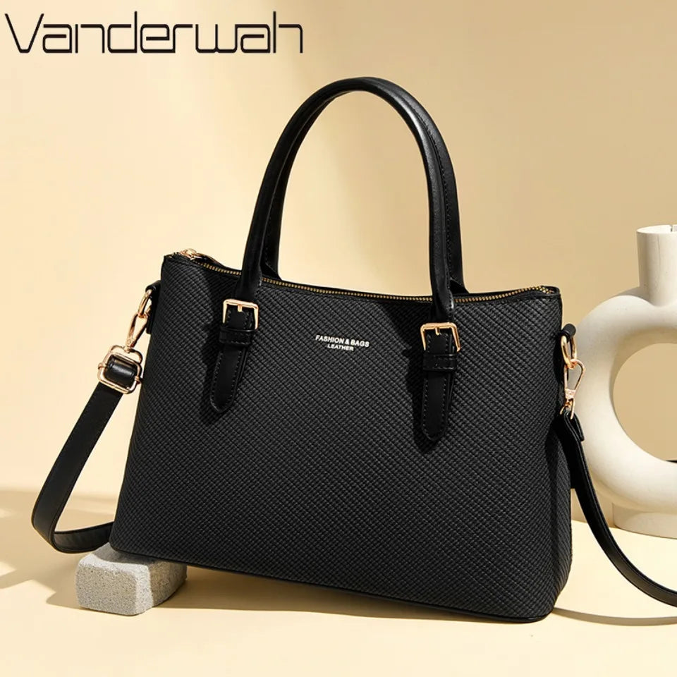 Women's PU Leather Handbag – Large Capacity Shoulder & Crossbody Bag