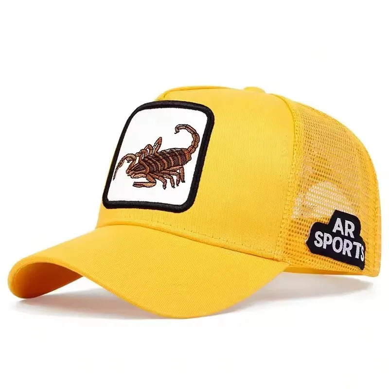Cute Animal Embroidery Trucker Cap – Mesh Baseball Hat