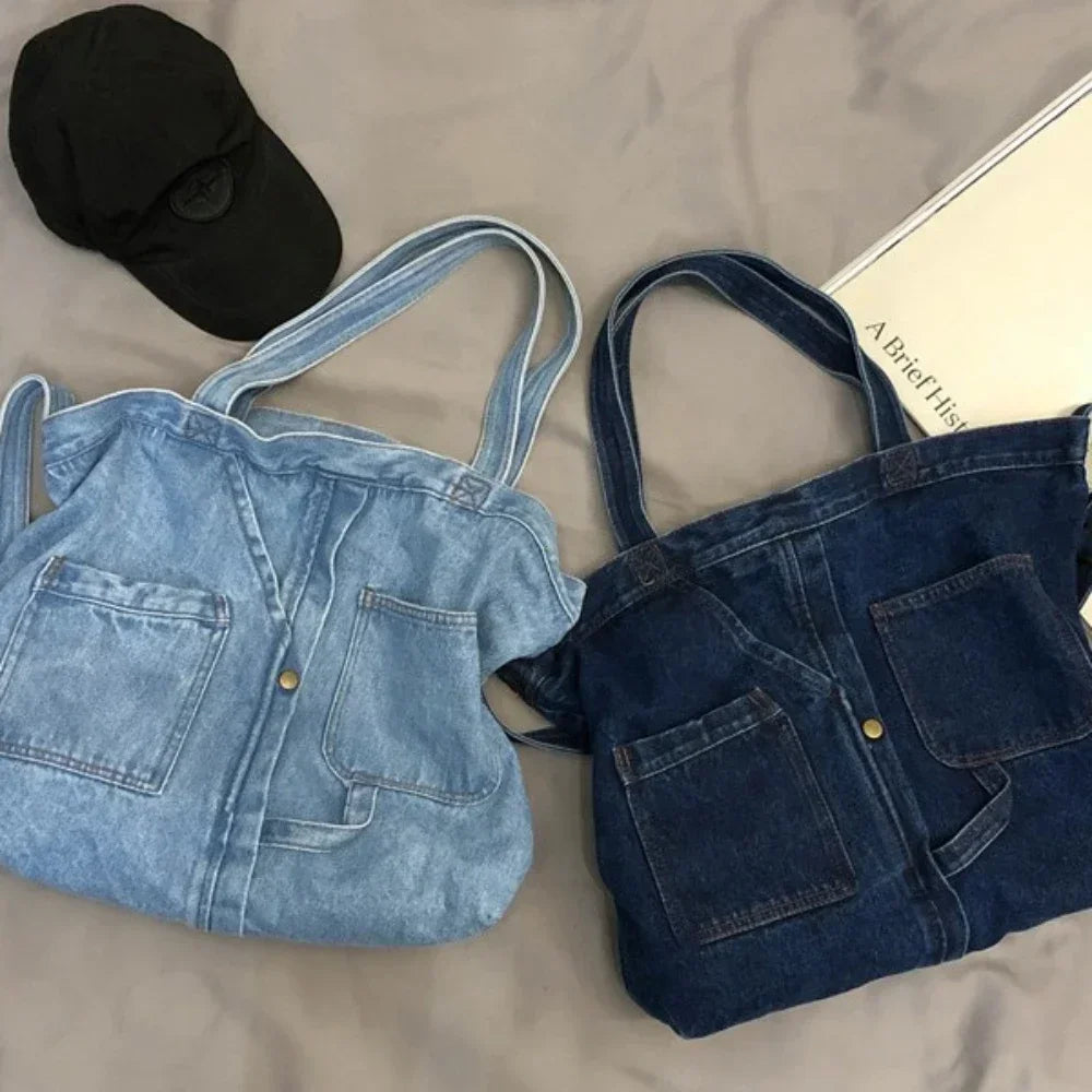 Casual Jeans Bags Denim Shoulder Women Designer Tote Crosbody Luxury Handbags Shopping Bag Bolsos