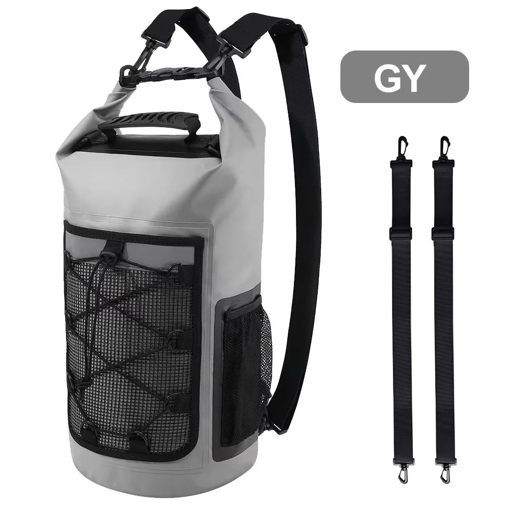 25L Waterproof Roll-Top Dry Bag Backpack for Beach & Water Sports
