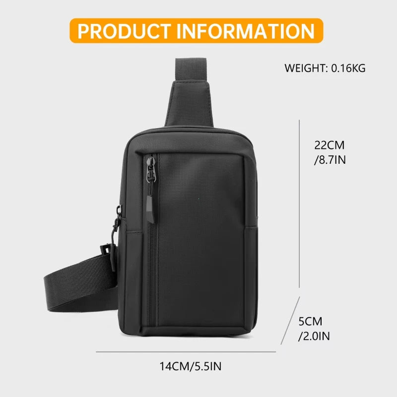 Men's Waterproof Sling Bag – Crossbody Chest Bag for Hiking & Travel