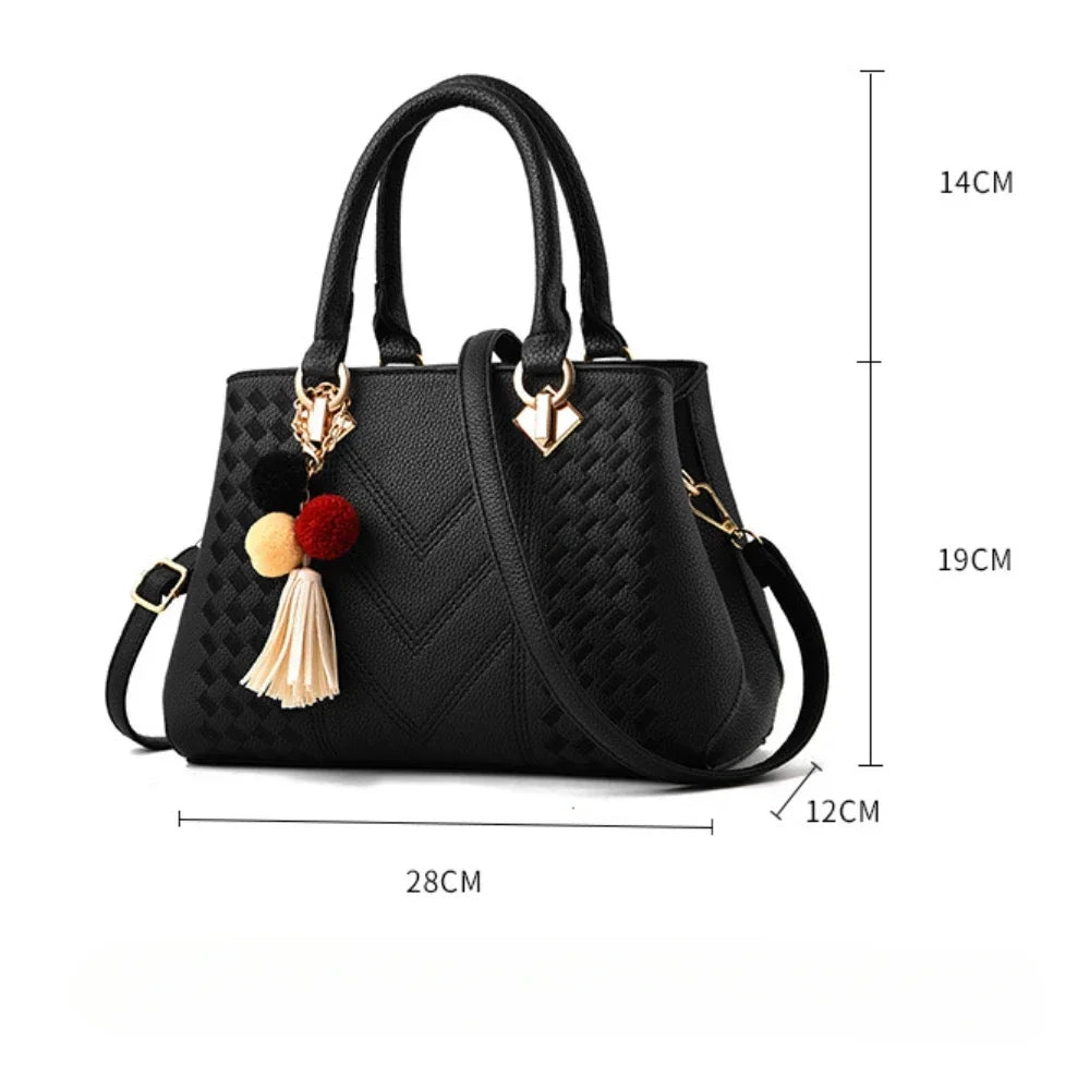 Leather Women's Tote Handbag – Vintage Luxury Shoulder Bag