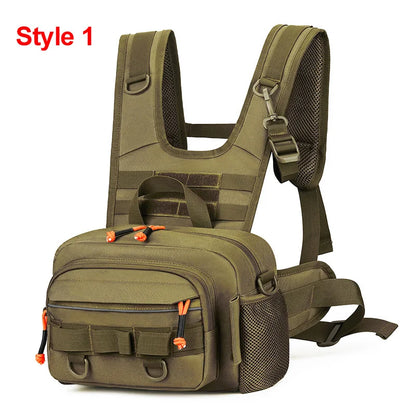 Tactical Fishing Vest Chest Bag – MOLLE Outdoor Pack