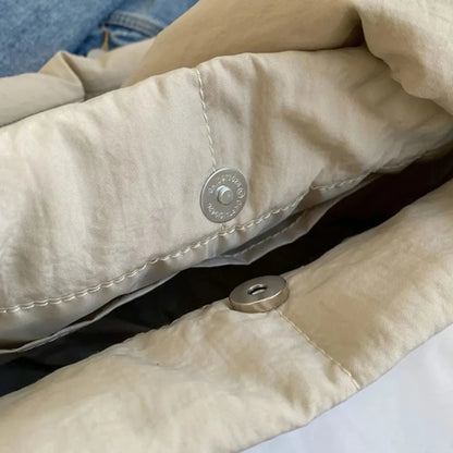 Puffy Down Cotton Padded Shoulder Bag Large Capacity