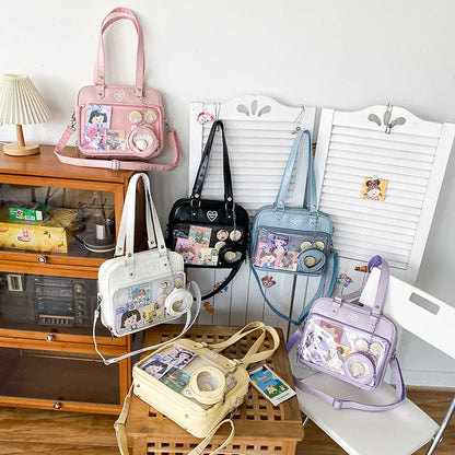 Women Japanese Style Trend Kawaii Candy Color Large Capacity Ita Bag Student Preppy Shoulder