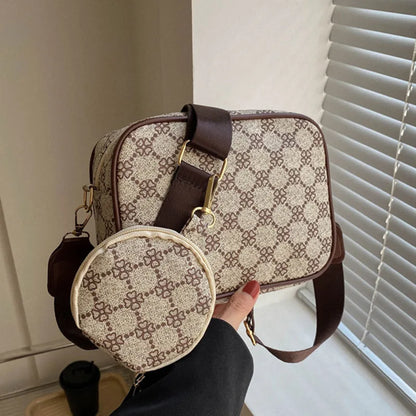 Printed Crossbody Shoulder Bag with Mini Coin Purse