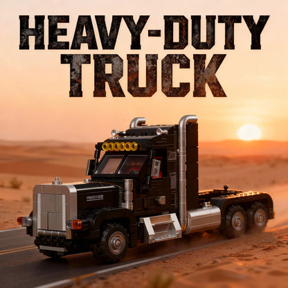 Heavy Duty Semi Truck MOC Building Blocks – Technic Trailer Transport Set