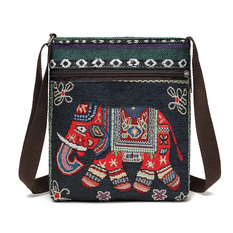 Embroidered Crossbody Bag – Boho Ethnic Phone Purse for Women