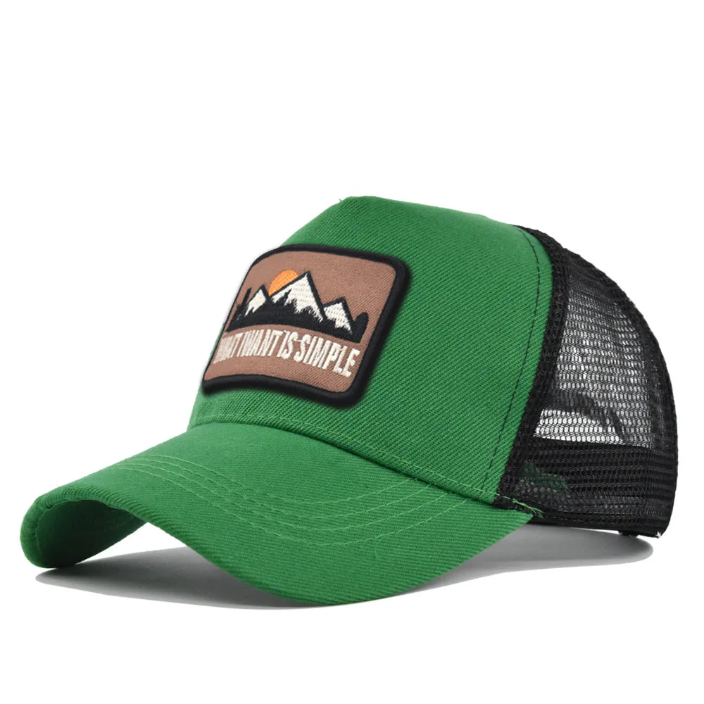 Mesh Breathable Baseball Cap – Embroidery Letter Outdoor Sports Hat
