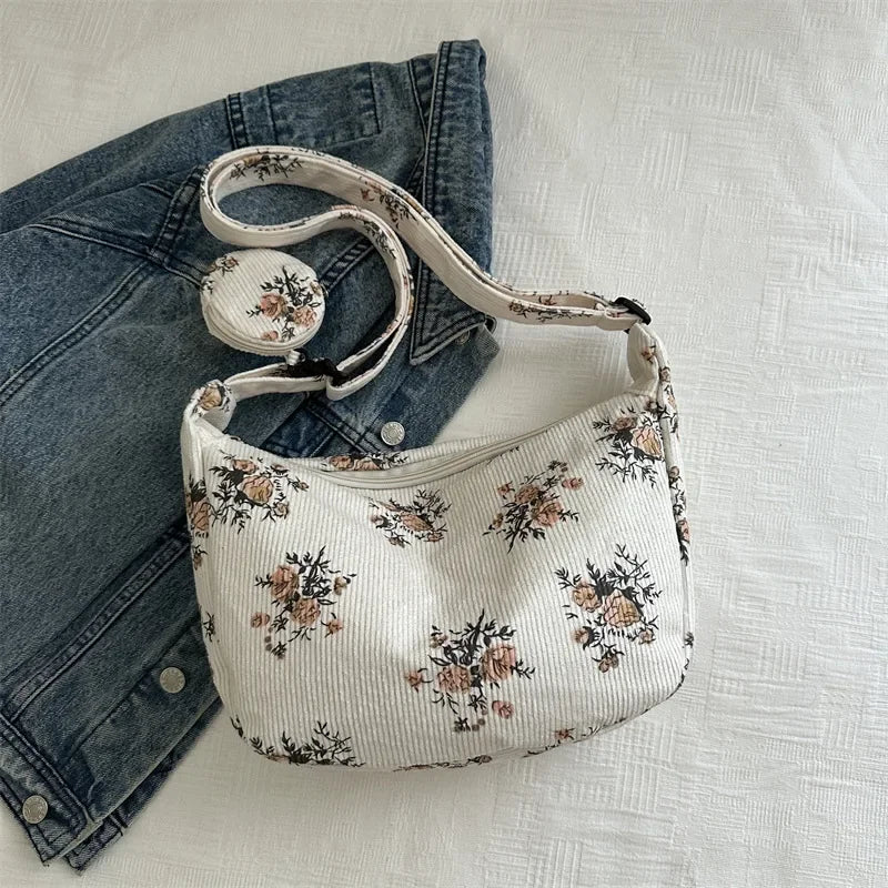 Corduroy Small Fresh Strawberry Crossbody Bag Chain Niche Pillow Casual Versatile Commuter Underarm