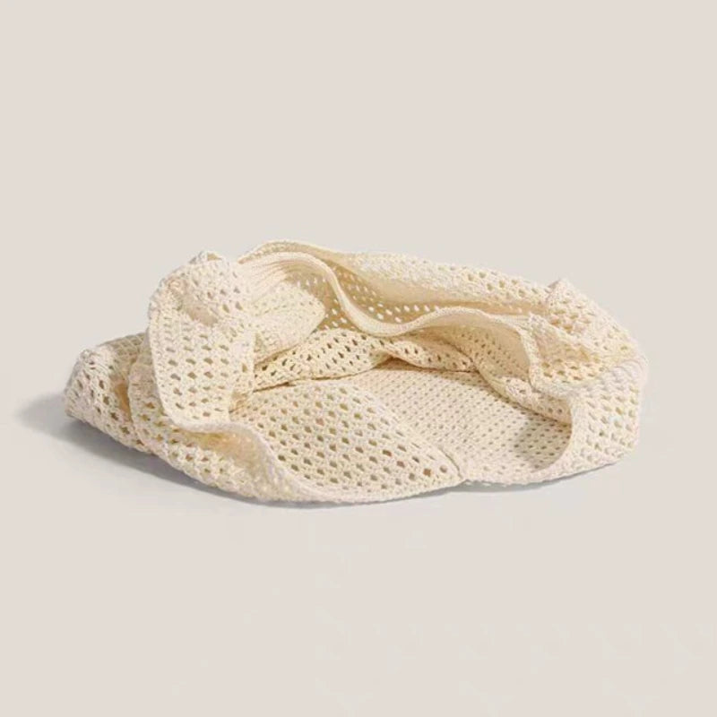 Women's Hollow Woven Crochet Tote Bag – Large Capacity Shoulder Handbag