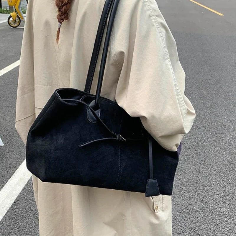 Women's PU Leather Shoulder Bag – Retro Underarm Tote