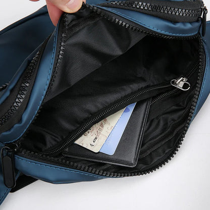 Men's Waterproof Sling Bag – Large Capacity PU Leather Crossbody