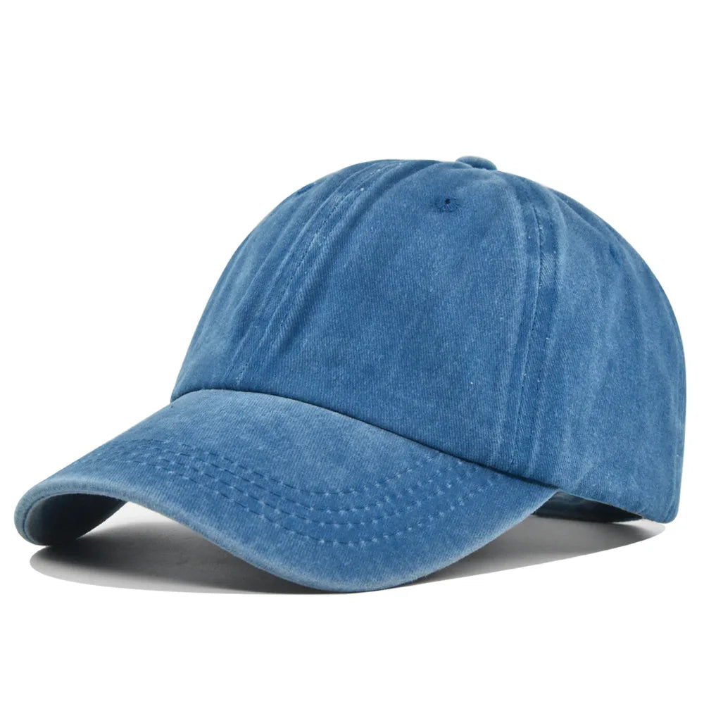 Solid Color Washed Cotton Baseball Cap – Unisex Dad Hat