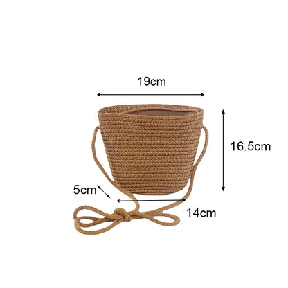 Straw Woven Crossbody Bag – Summer Beach Shoulder Bag