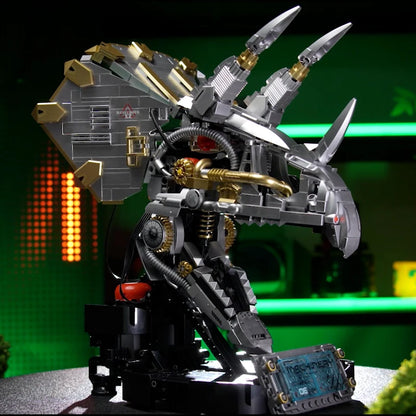 Mechanical Dinosaur Building Blocks Model – Electric T-Rex Skull Display Set