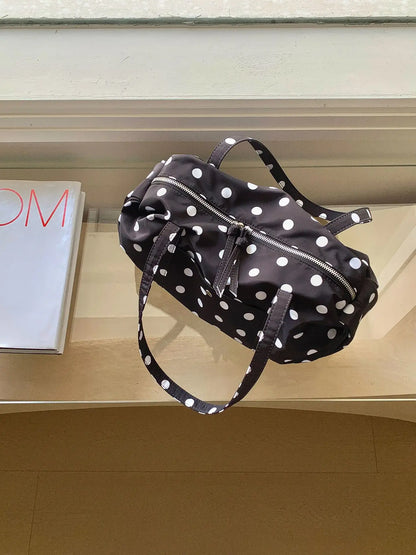 Cute Korean Style Handle Bag Casual Polka Dot Tote
